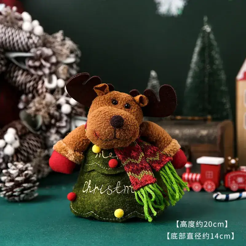 Christmas Eve Hand Gift Bag with Moose Design
