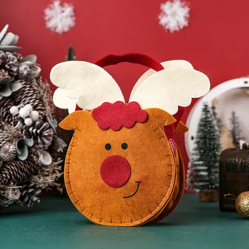 Christmas Eve Hand Gift Bag with Moose Design