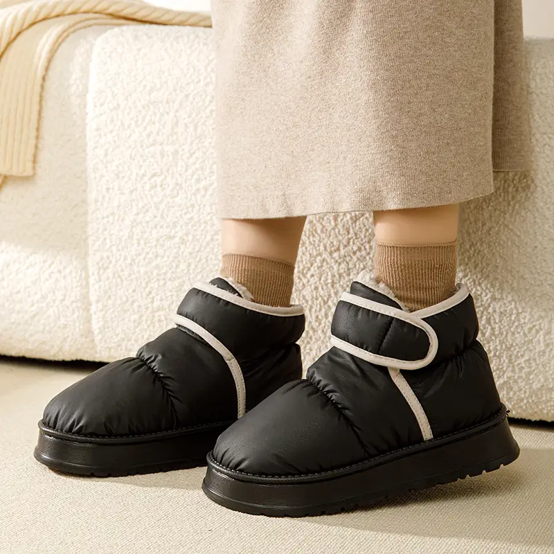 Outfit Snow Boots Women's 2024 Winter New Arrival fleece-lined Thickened Fashionable All-Match Waterproof Non-Slip Cotton-Padded Shoes Women