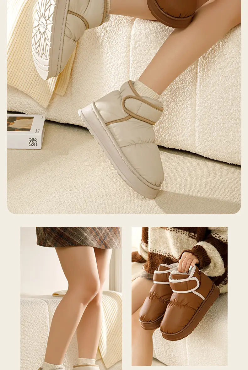 Outfit Snow Boots Women's 2024 Winter New Arrival fleece-lined Thickened Fashionable All-Match Waterproof Non-Slip Cotton-Padded Shoes Women — feature 12