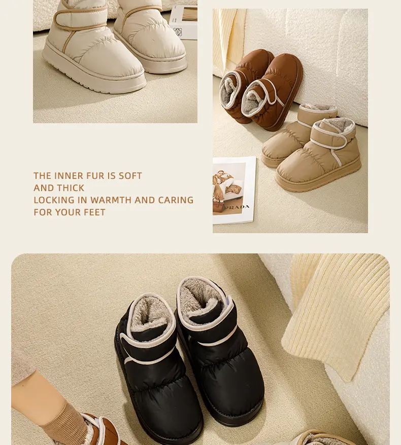 Outfit Snow Boots Women's 2024 Winter New Arrival fleece-lined Thickened Fashionable All-Match Waterproof Non-Slip Cotton-Padded Shoes Women — feature 13