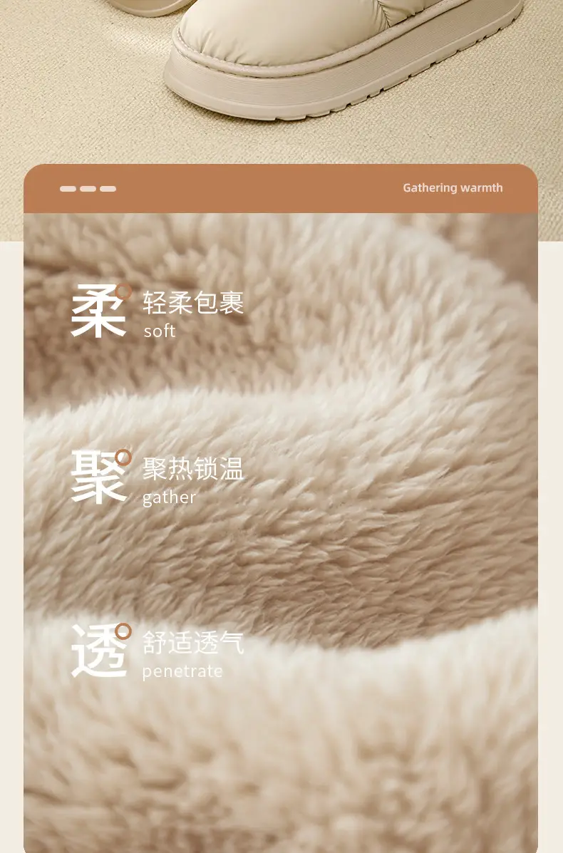 Outfit Snow Boots Women's 2024 Winter New Arrival fleece-lined Thickened Fashionable All-Match Waterproof Non-Slip Cotton-Padded Shoes Women — feature 4
