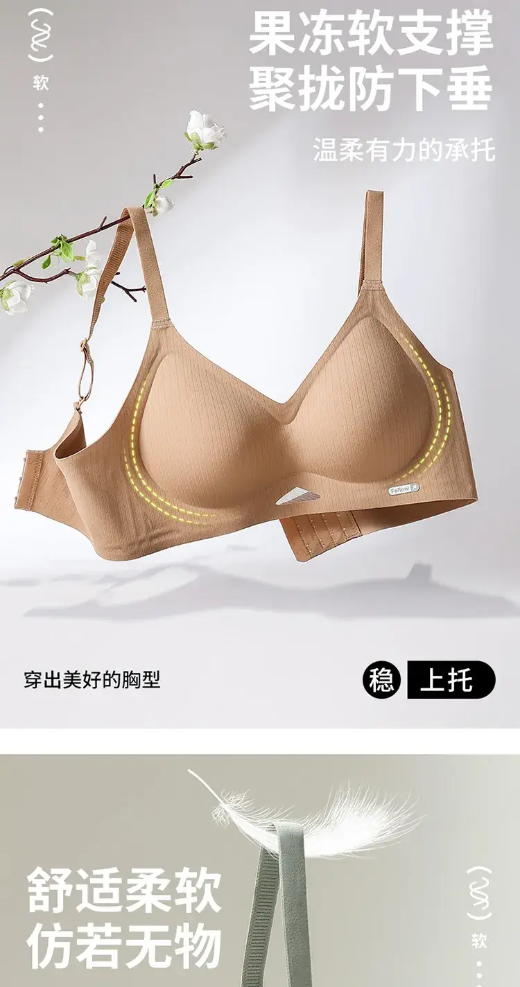 Traceless Non-Steel Ring Soft Support Bra for Small Chest — feature 3