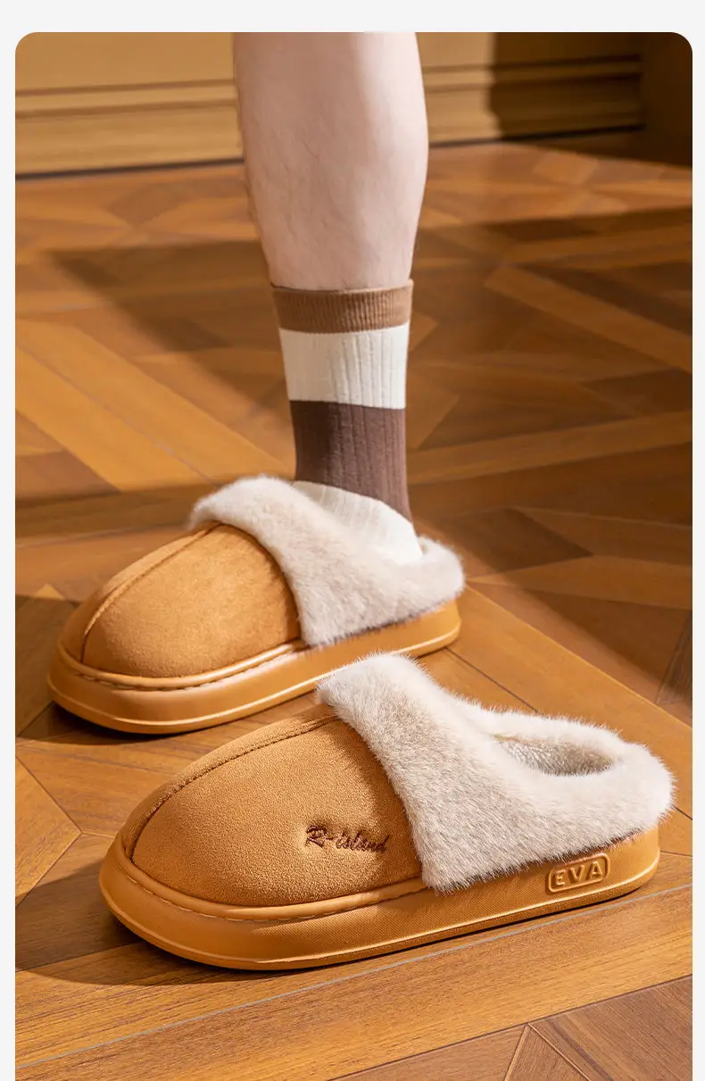 Women Pink Plush Winter Slippers Non-Slip Fleece Lined — feature 11