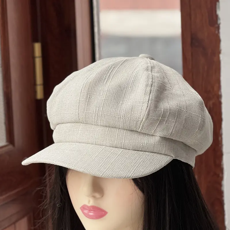 Japanese Cotton Linen Octagonal Cap for Men Women Autumn Winter - Image 5