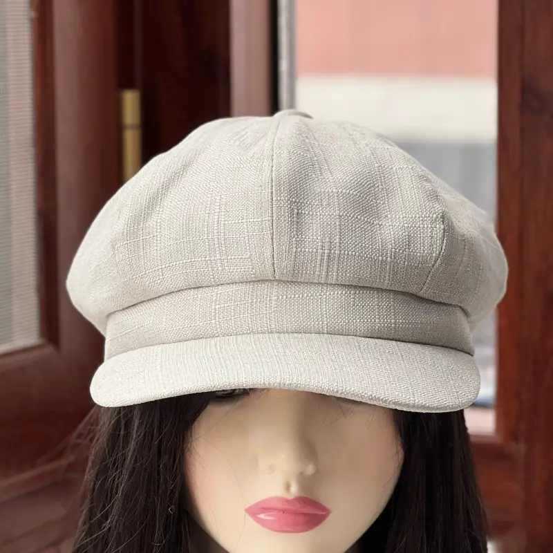 Japanese Cotton Linen Octagonal Cap for Men Women Autumn Winter - Image 6