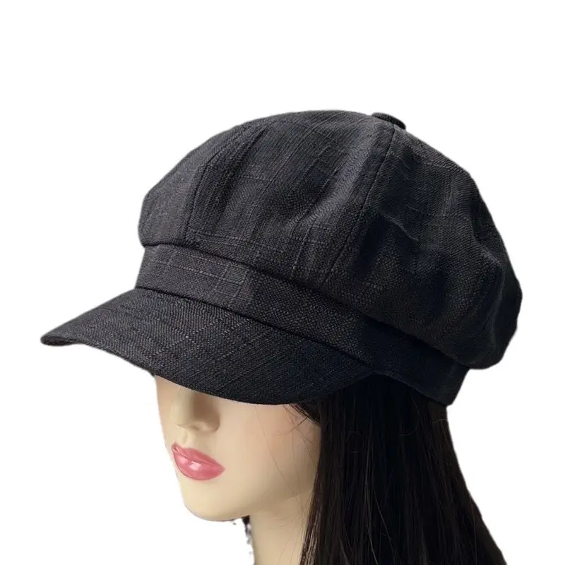 Japanese Cotton Linen Octagonal Cap for Men Women Autumn Winter - Image 8