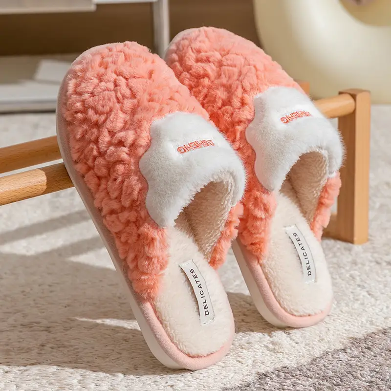 Cotton Slippers for Women, Autumn and Winter Home Indoor Thick-Soled Non-Slip Warm Couple's Home Plush Slippers for Winter Men - Image 36