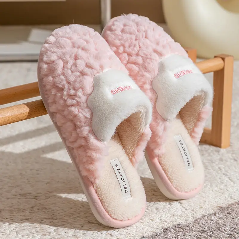Cotton Slippers for Women, Autumn and Winter Home Indoor Thick-Soled Non-Slip Warm Couple's Home Plush Slippers for Winter Men - Image 37