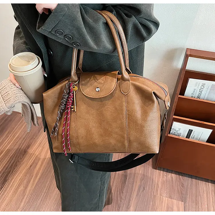 Black Korean Style Retro Tote Bag for Women — feature 24