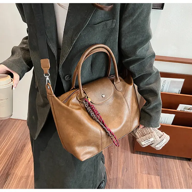 Black Korean Style Retro Tote Bag for Women — feature 27