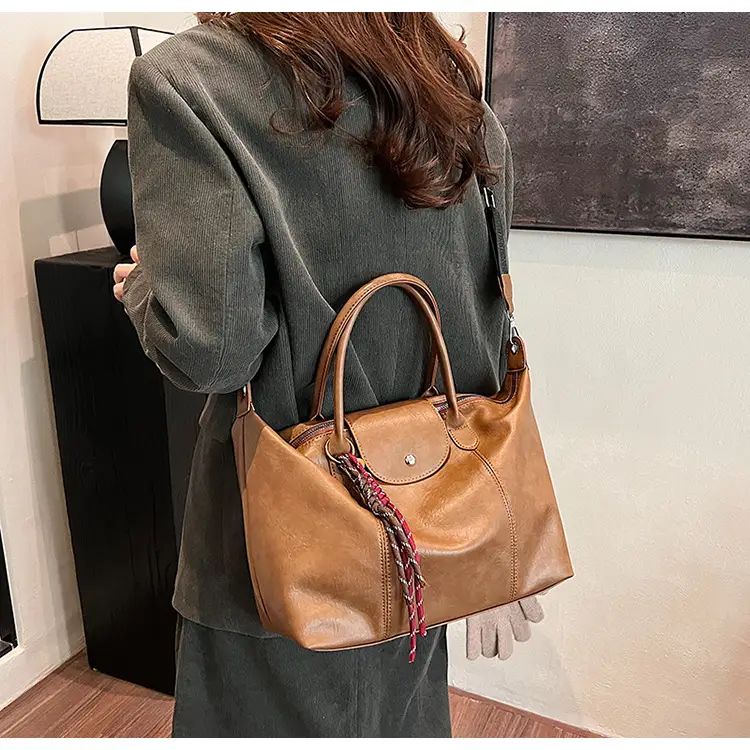 Black Korean Style Retro Tote Bag for Women — feature 29