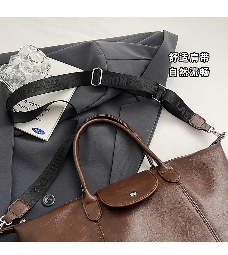 Black Korean Style Retro Tote Bag for Women — feature 4