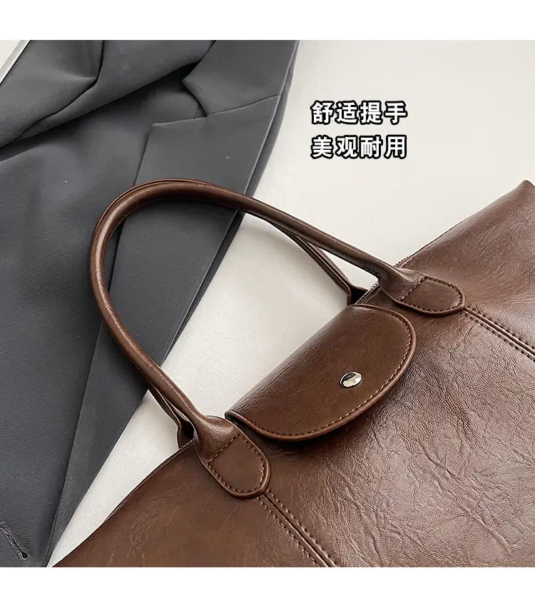 Black Korean Style Retro Tote Bag for Women — feature 7