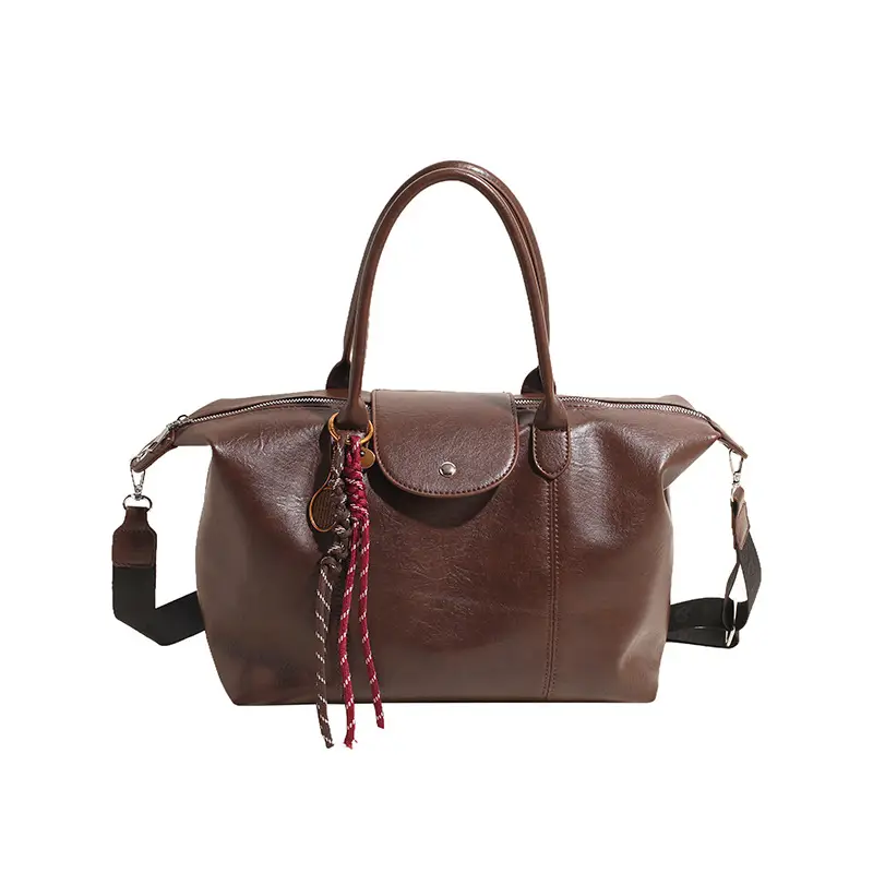 Black Korean Style Retro Tote Bag for Women