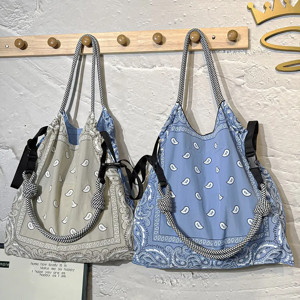 Nylon Shoulder Bag Same Print Same Style - Image 2