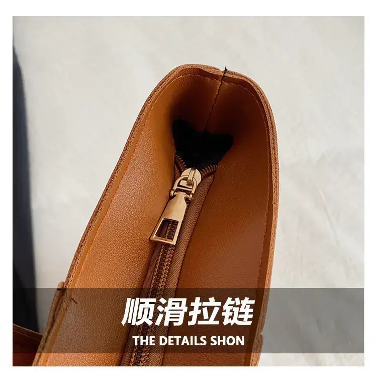 Women's Cream Leather Shoulder Bag 2024 Winter Autumn — feature 8