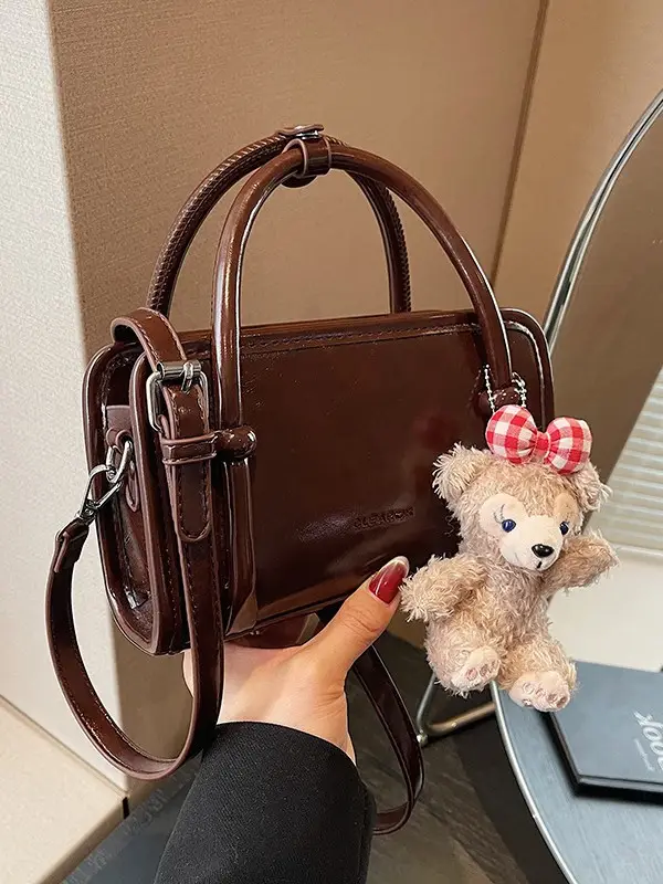 Women's Red Korean Style Shoulder Bag 2024 Winter - Image 9