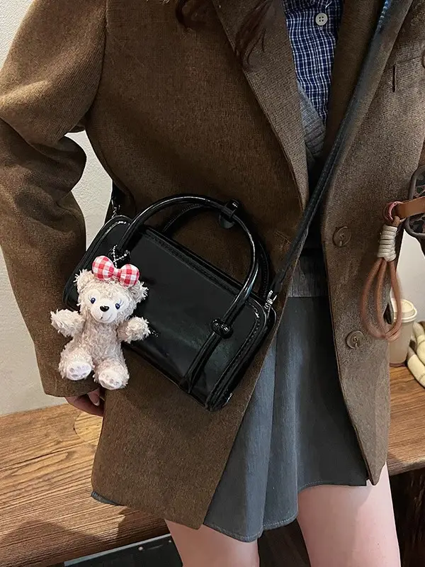 Women's Red Korean Style Shoulder Bag 2024 Winter - Image 10