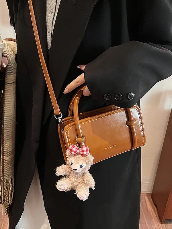 Women's Red Korean Style Shoulder Bag 2024 Winter - Image 12