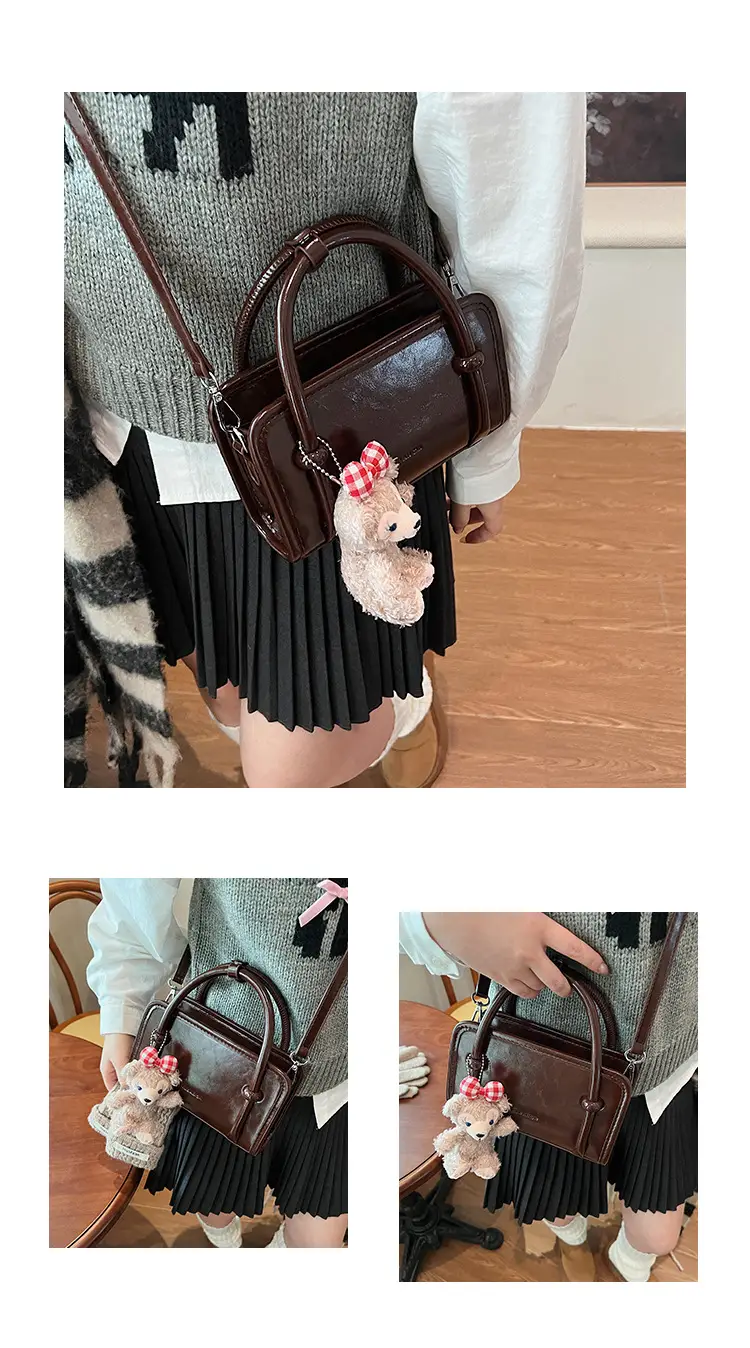 Women's Red Korean Style Shoulder Bag 2024 Winter — feature 20