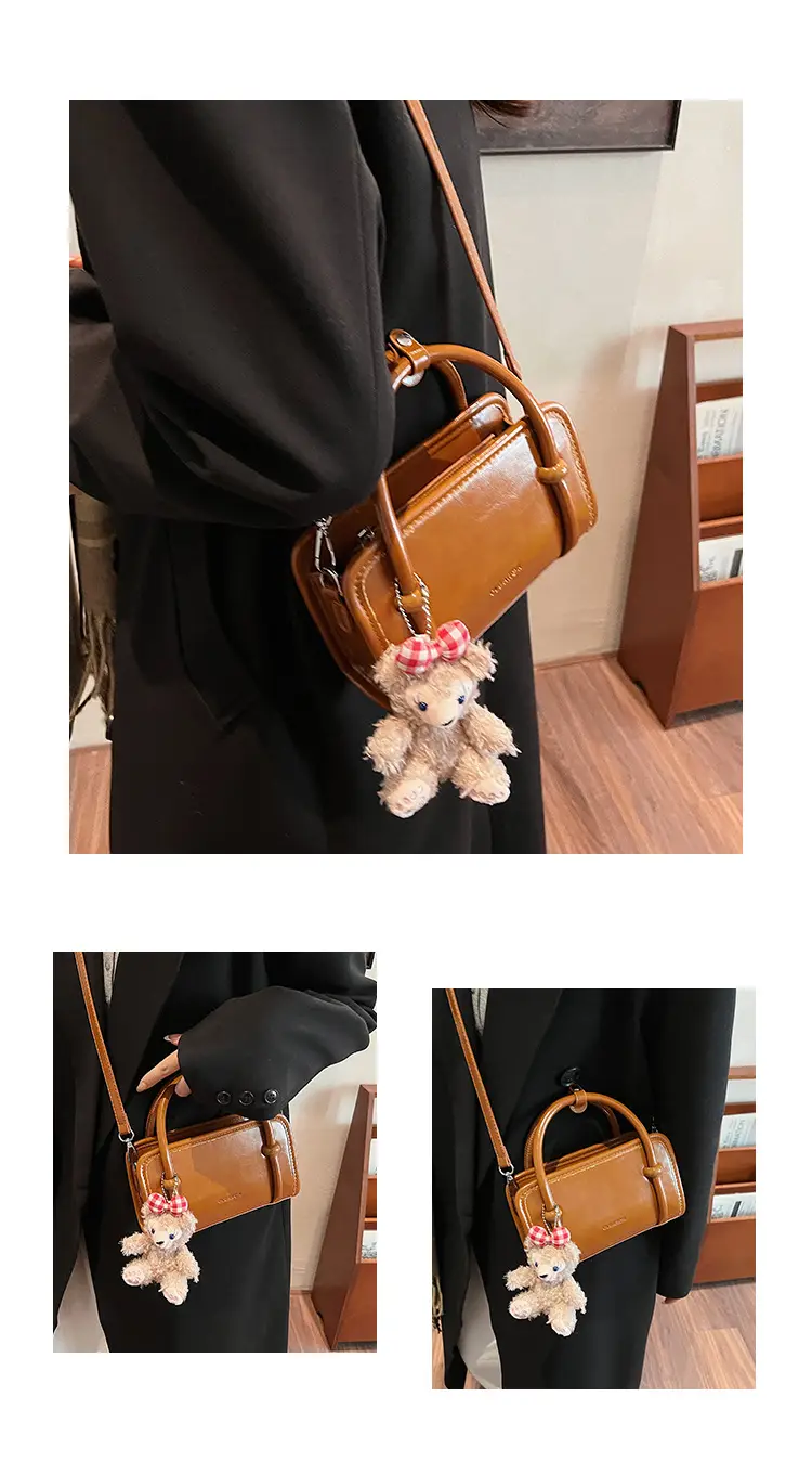 Women's Red Korean Style Shoulder Bag 2024 Winter — feature 23