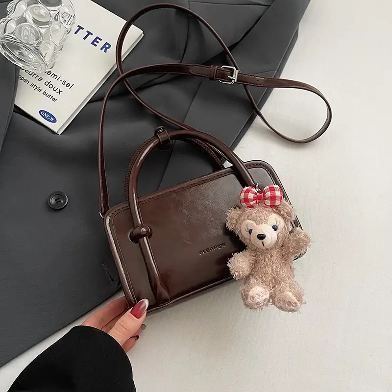 Women's Red Korean Style Shoulder Bag 2024 Winter - Image 2