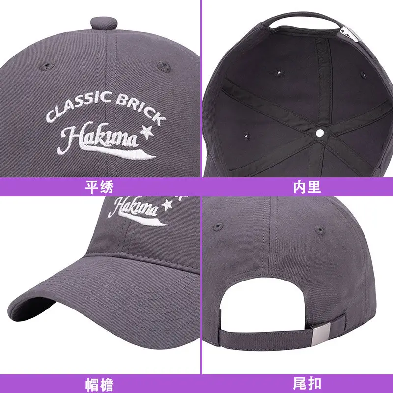 Men Deep-Top Peaked Baseball Cap Navy Blue - Image 10