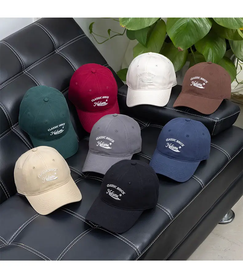 Men Deep-Top Peaked Baseball Cap Navy Blue — feature 11