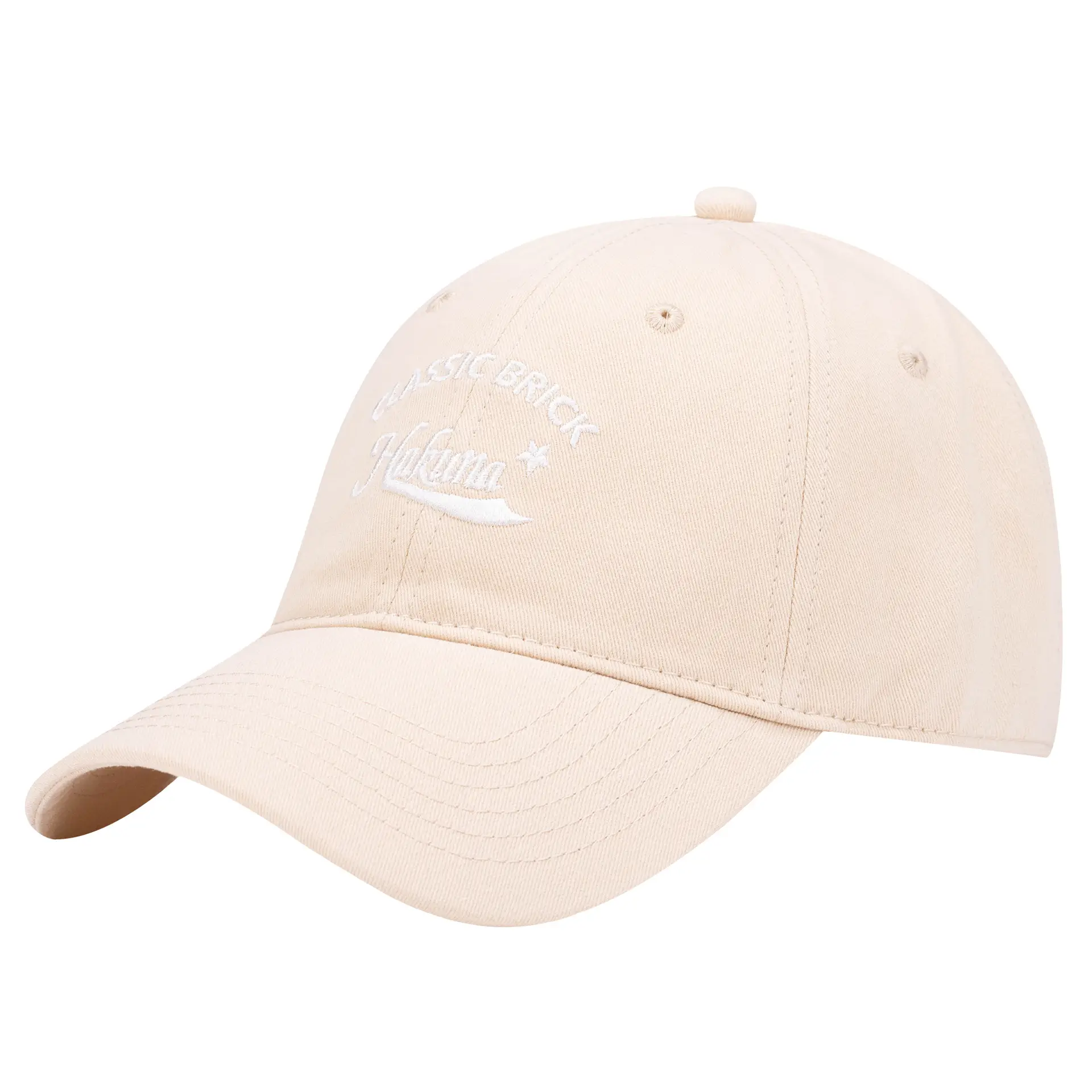 Men Deep-Top Peaked Baseball Cap Navy Blue - Image 2