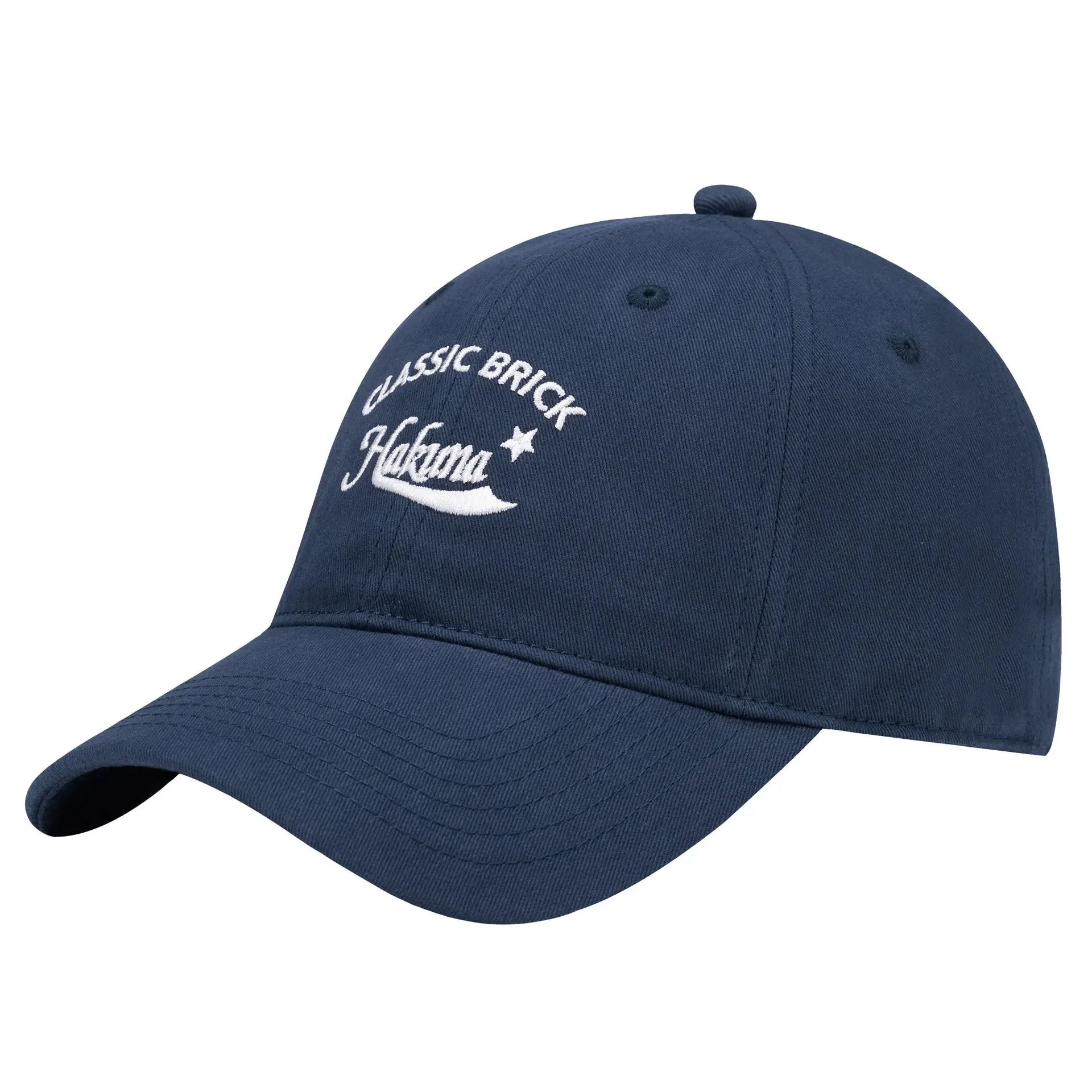 Men Deep-Top Peaked Baseball Cap Navy Blue - Image 6