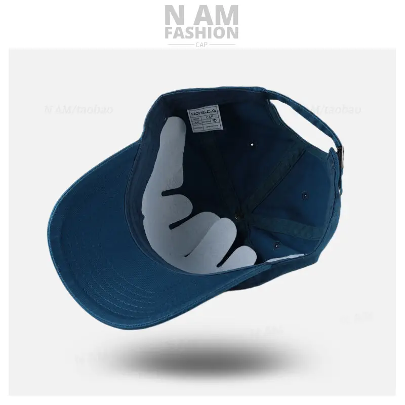 Blue Letter Embroidered Baseball Cap Women Street Casual All-match — feature 10