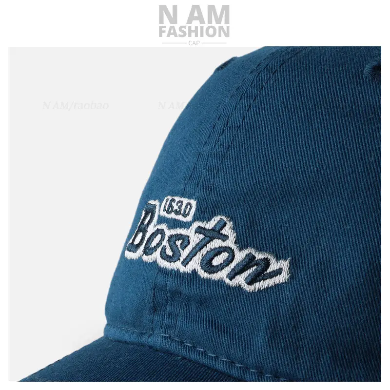 Blue Letter Embroidered Baseball Cap Women Street Casual All-match — feature 14