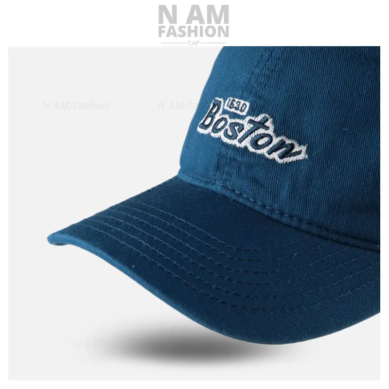 Blue Letter Embroidered Baseball Cap Women Street Casual All-match — feature 9