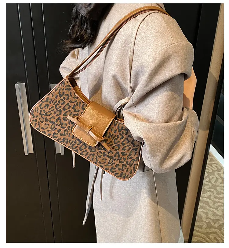 Leopard Print One Shoulder Satchel Bag for Women — feature 1