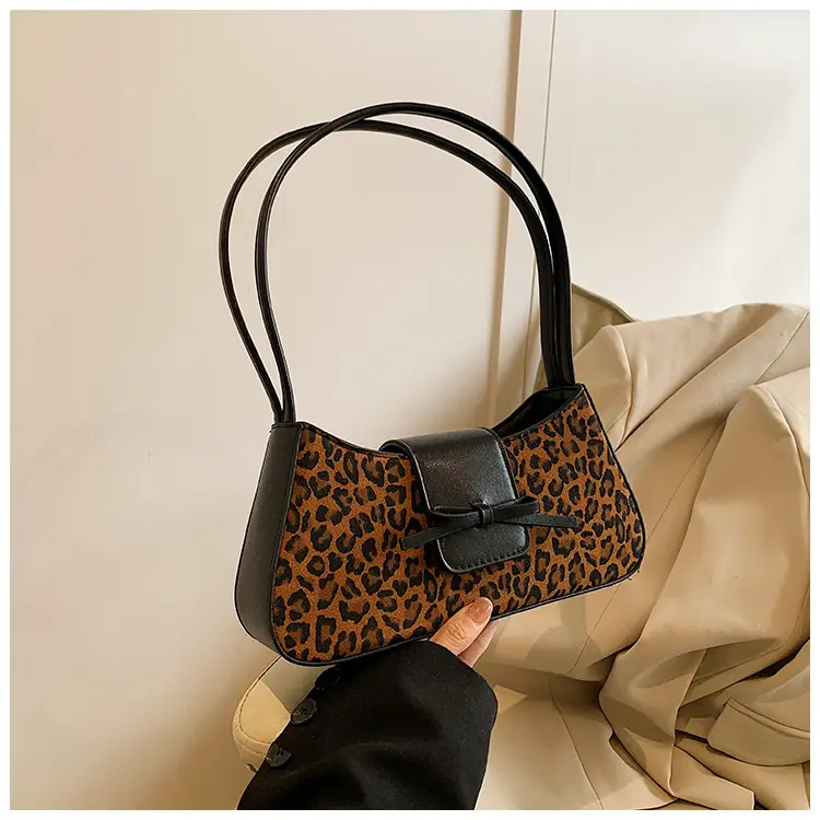 Leopard Print One Shoulder Satchel Bag for Women — feature 12