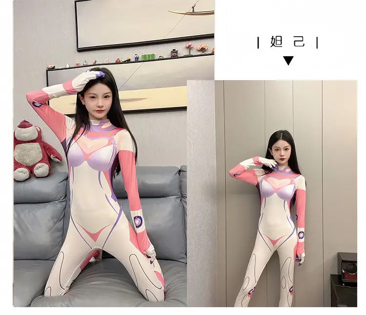 Halloween Cross-border EVA Tights Red Blue Black Spider Jumpsuit Asako Asako Women's Fun Coats — feature 13