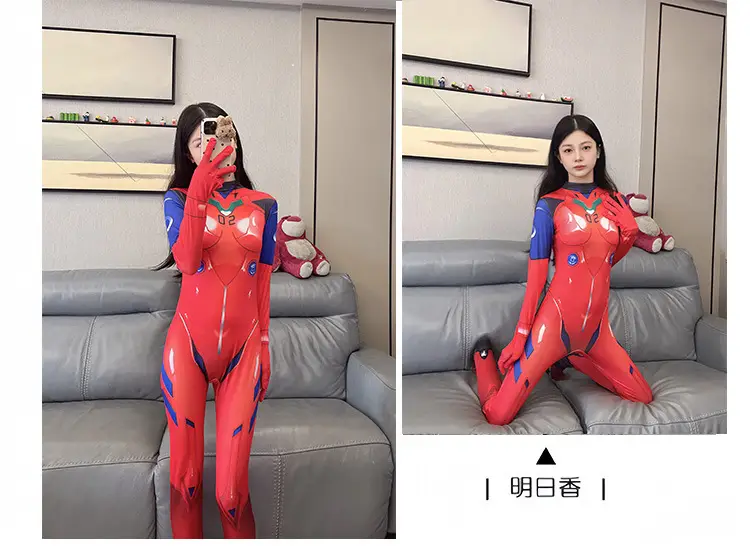 Halloween Cross-border EVA Tights Red Blue Black Spider Jumpsuit Asako Asako Women's Fun Coats — feature 7