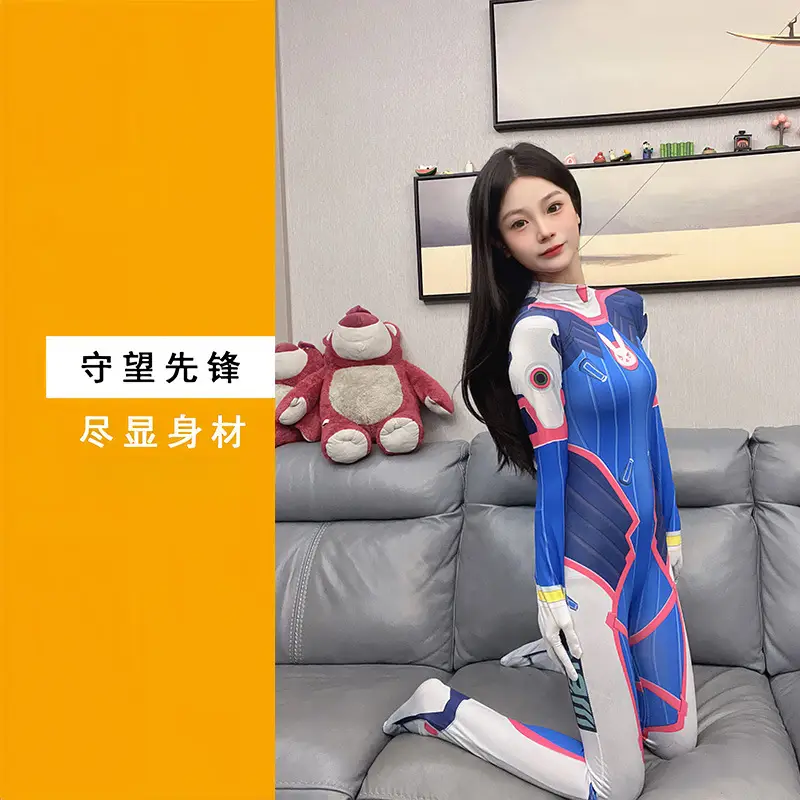 Halloween Cross-border EVA Tights Red Blue Black Spider Jumpsuit Asako Asako Women's Fun Coats