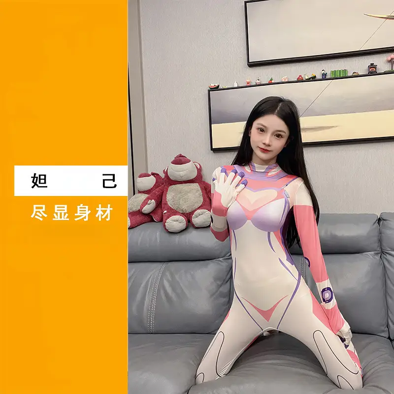 Halloween Cross-border EVA Tights Red Blue Black Spider Jumpsuit Asako Asako Women's Fun Coats