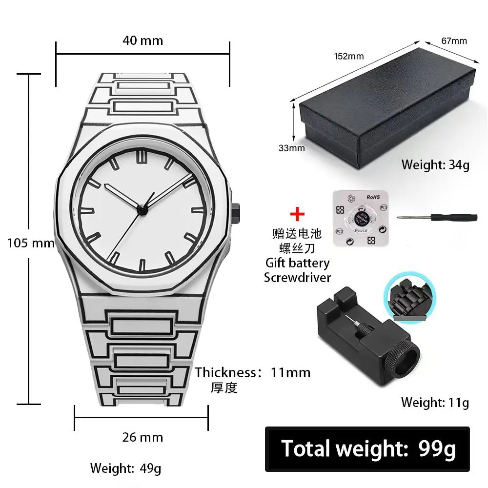 2026 Watches for Men, High-End Waterproof Women's Watches, Popular in Southeast Asia and the Middle East, Plastic Men's Quartz Watches Wholesale - Image 2
