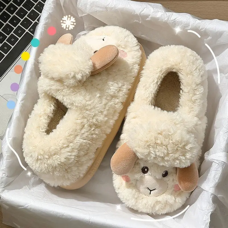 Cute Mao Mao Soft Cotton Slippers for Women Winter - Image 6