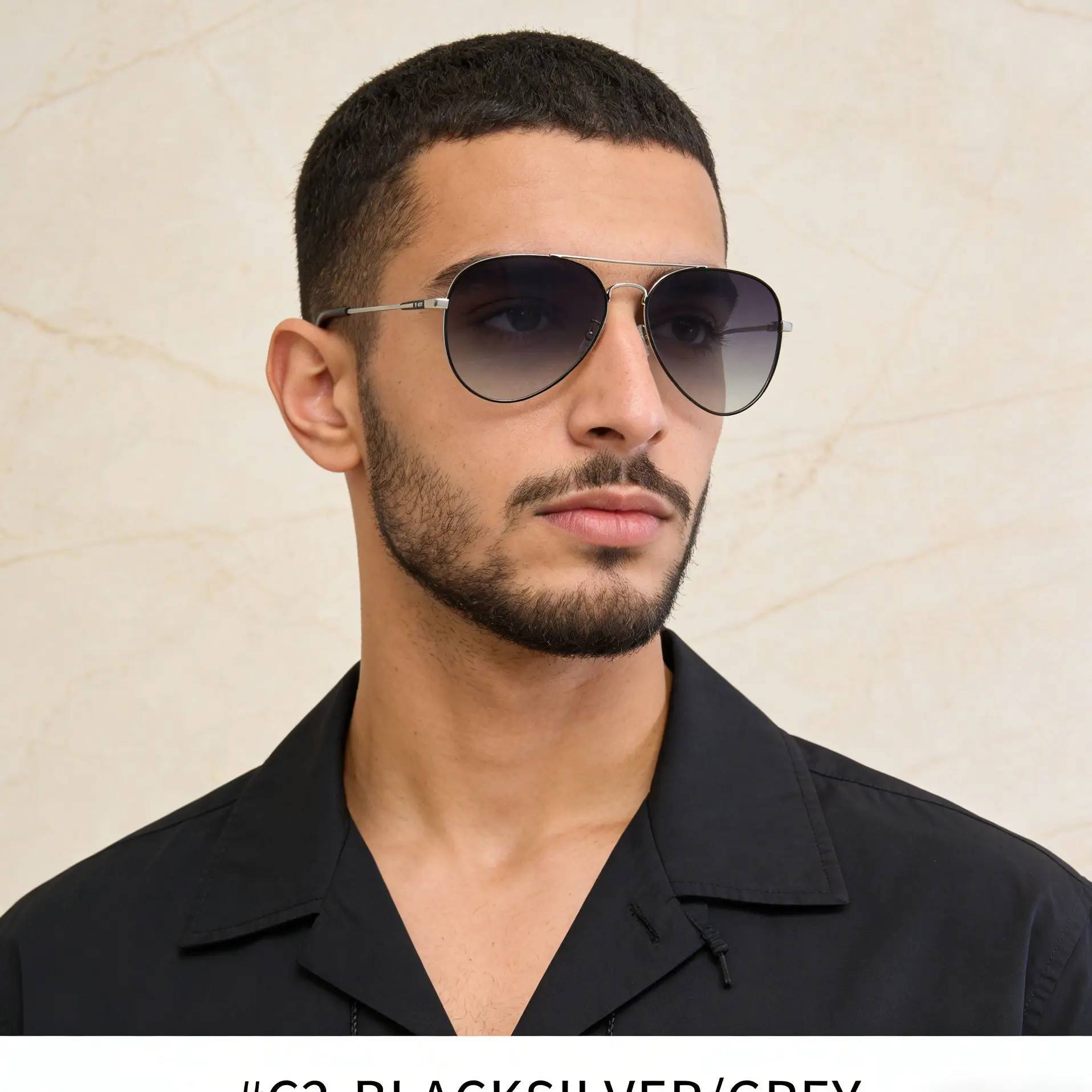 Men Black Grey Polarized Sunglasses Aviator Style - Image 8