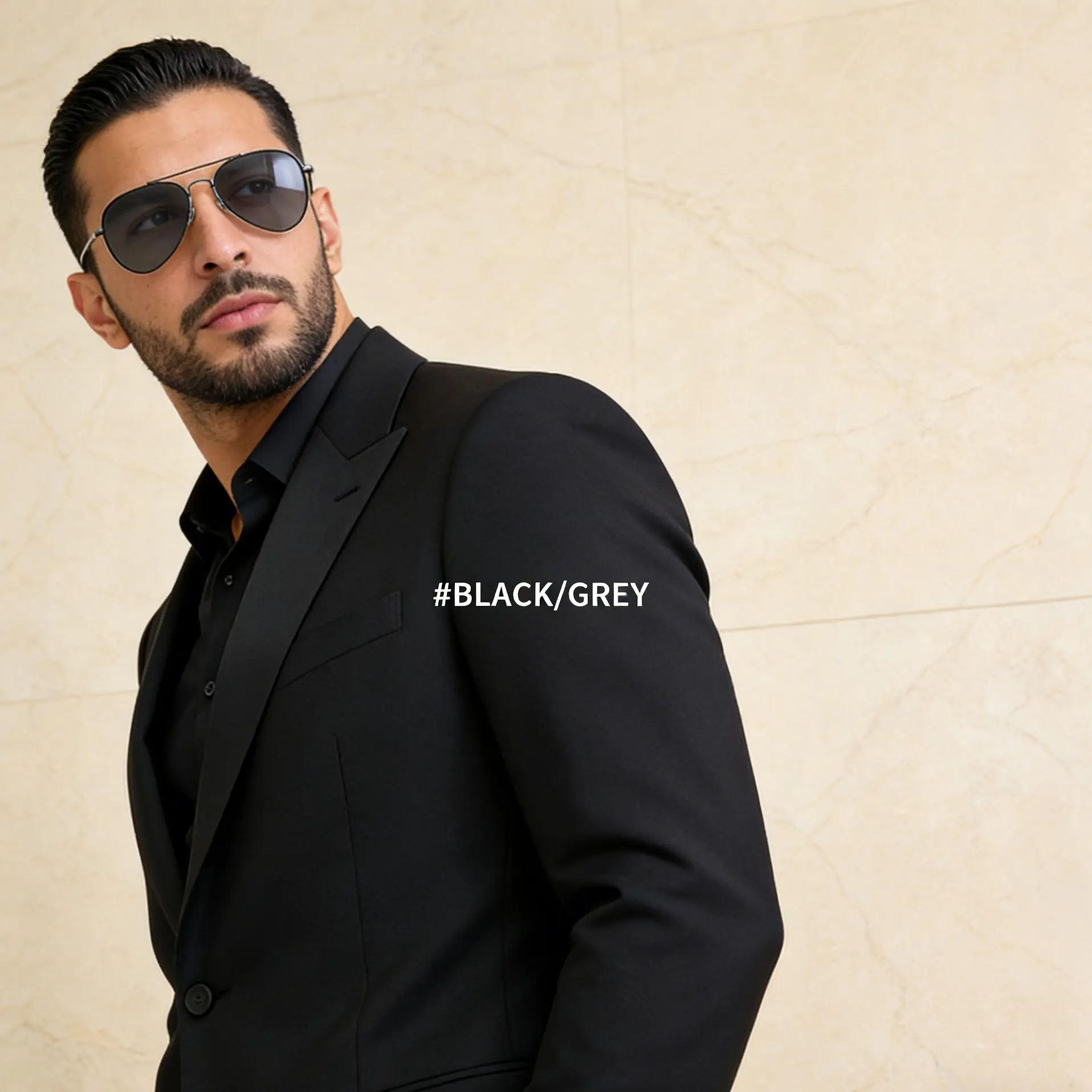 Men Black Grey Polarized Sunglasses Aviator Style - Image 9