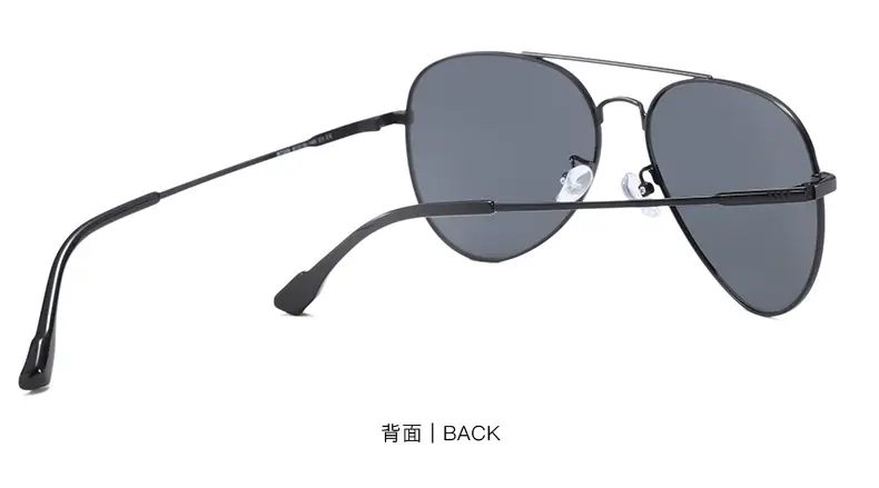 Men Black Grey Polarized Sunglasses Aviator Style — feature 11