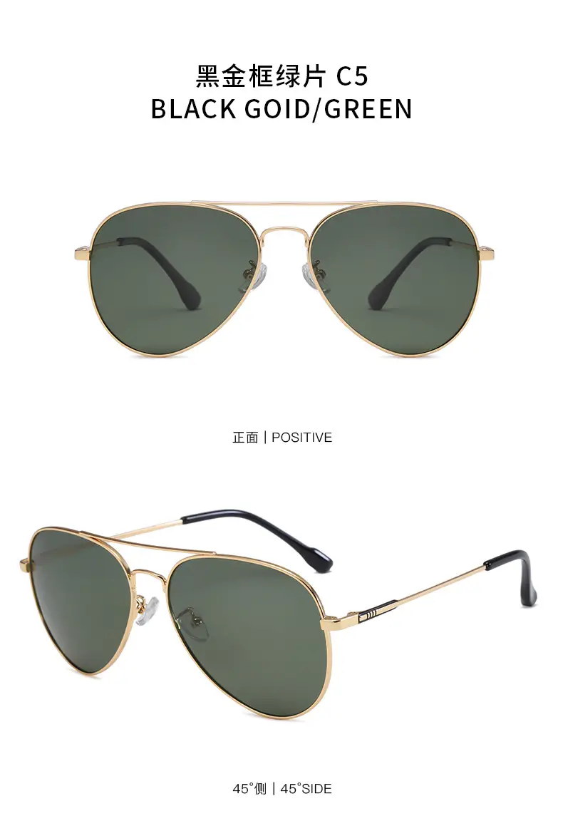 Men Black Grey Polarized Sunglasses Aviator Style — feature 15
