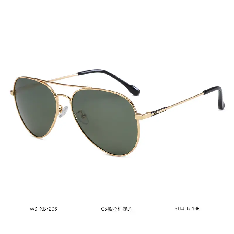 Men Black Grey Polarized Sunglasses Aviator Style - Image 5