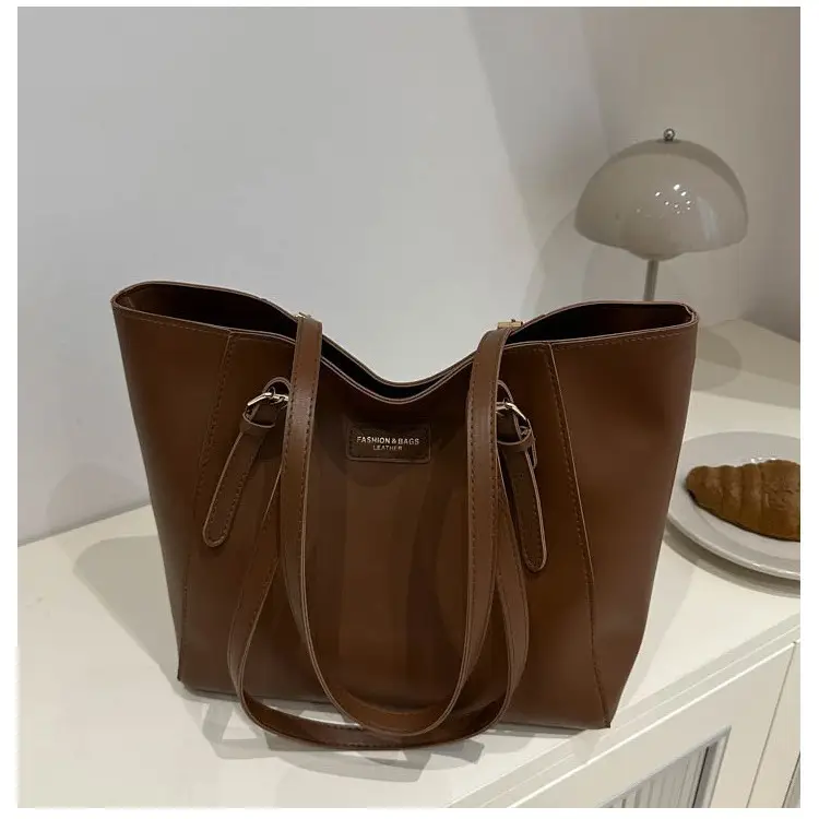 Brown Large Capacity Women's Shoulder Bag 2024 - Image 5