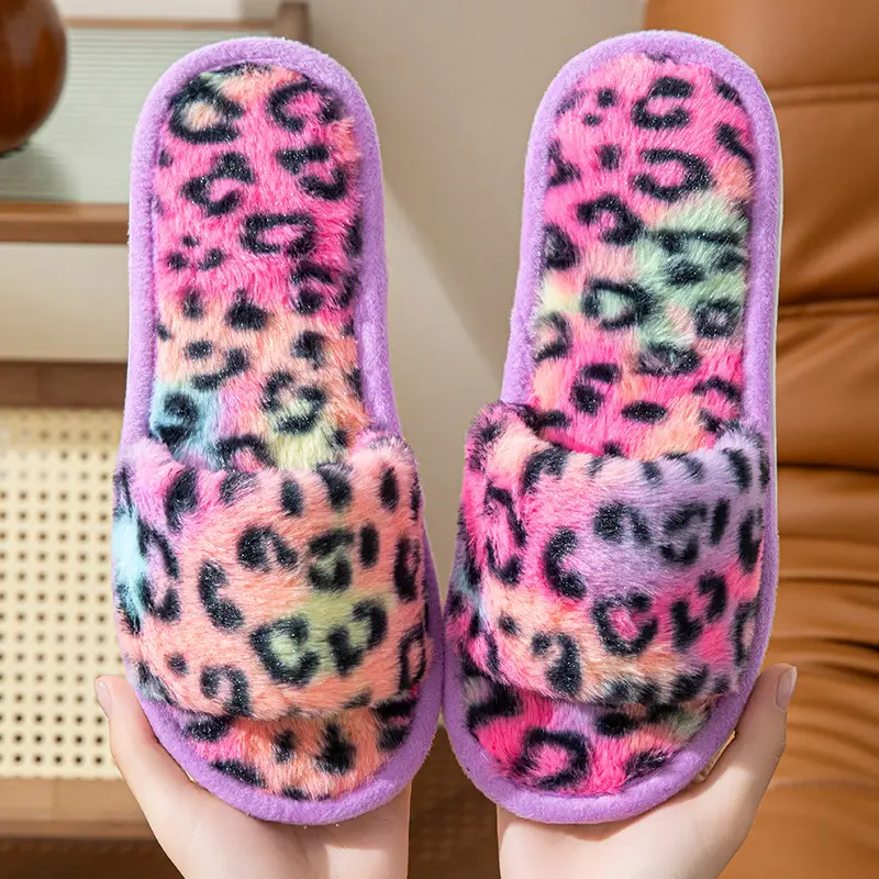 Autumn and winter cotton slippers small love home indoor non-slip wooden floor lovers wool plush moon shoes women's drag