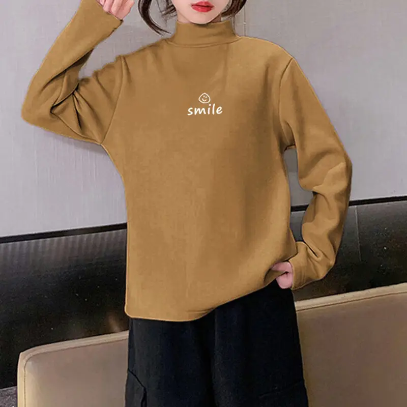 Children's Black Long Sleeve T-Shirt with "Smile" Print — feature 4